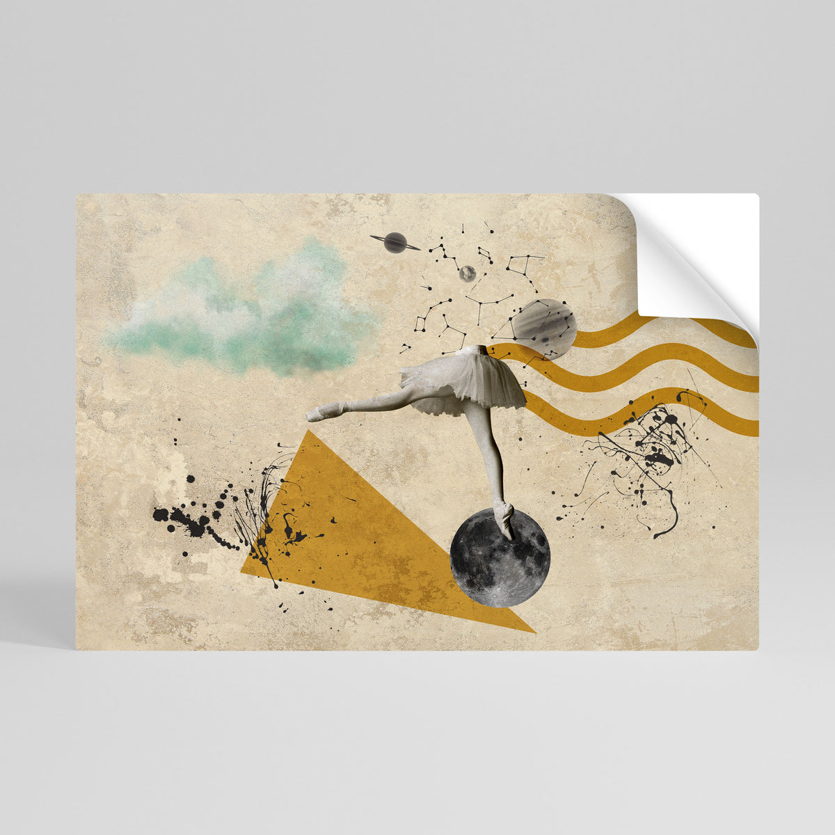 SHAPES OF BALLERINA Póster adhesivo horizontal