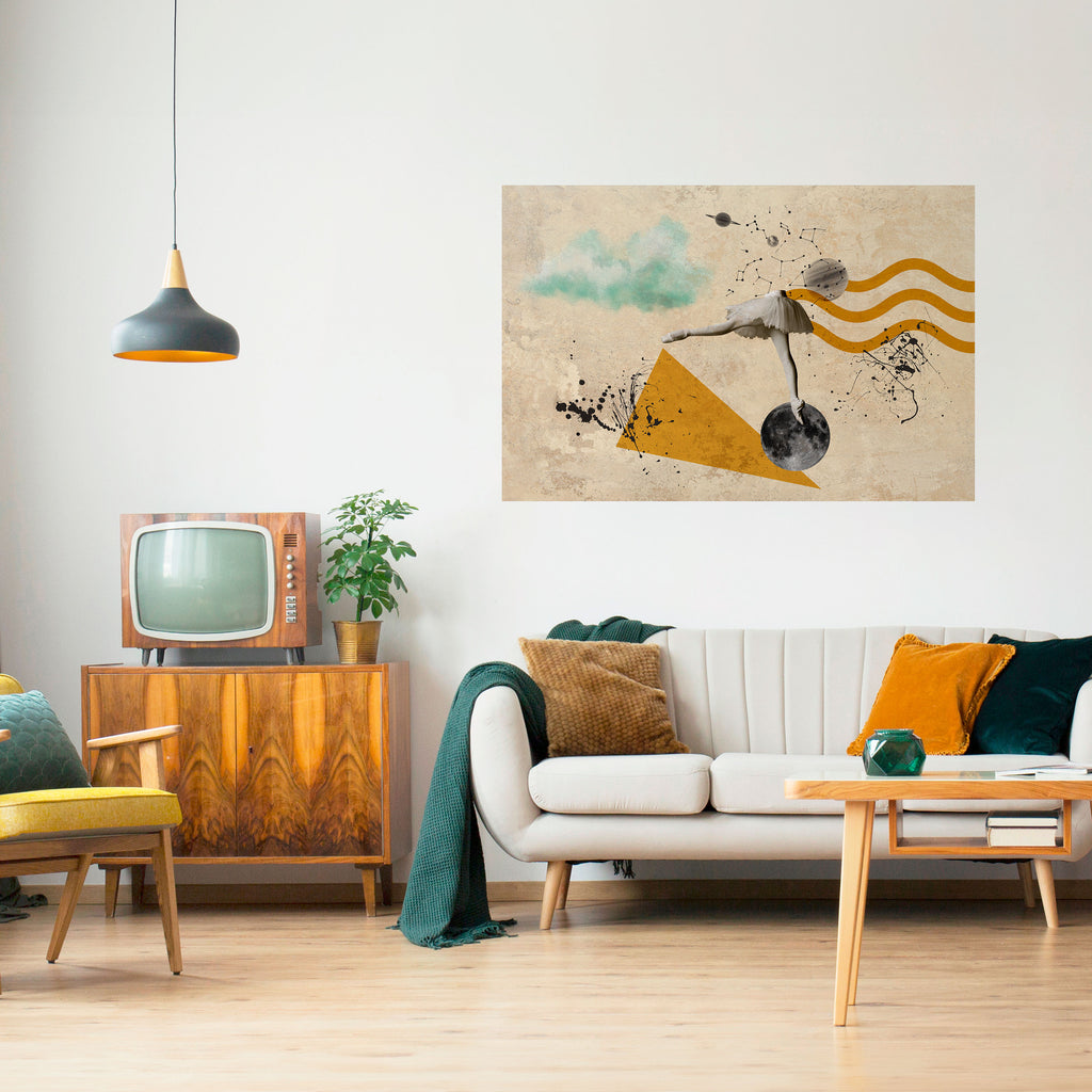 Póster horizontal autoadhesivo "FORMAS DE BAILARINA"