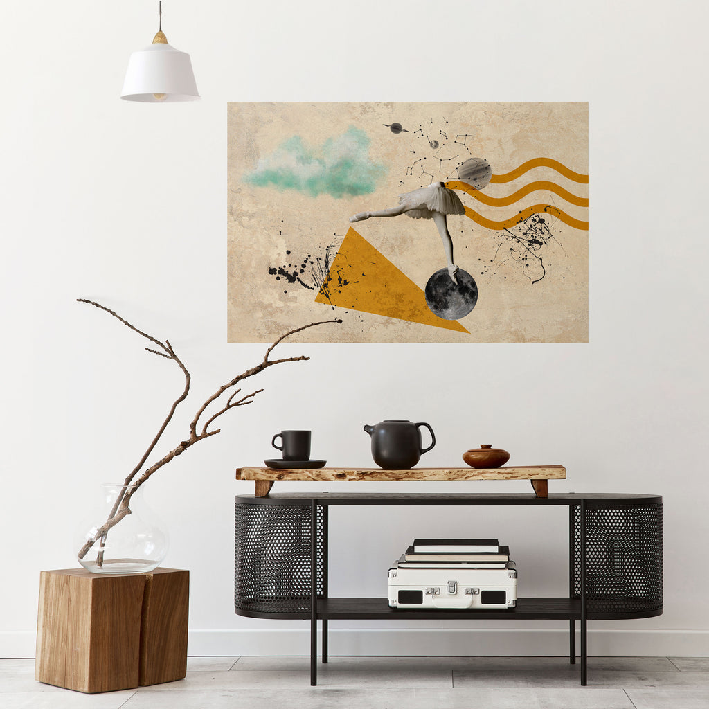 Póster horizontal autoadhesivo "FORMAS DE BAILARINA"