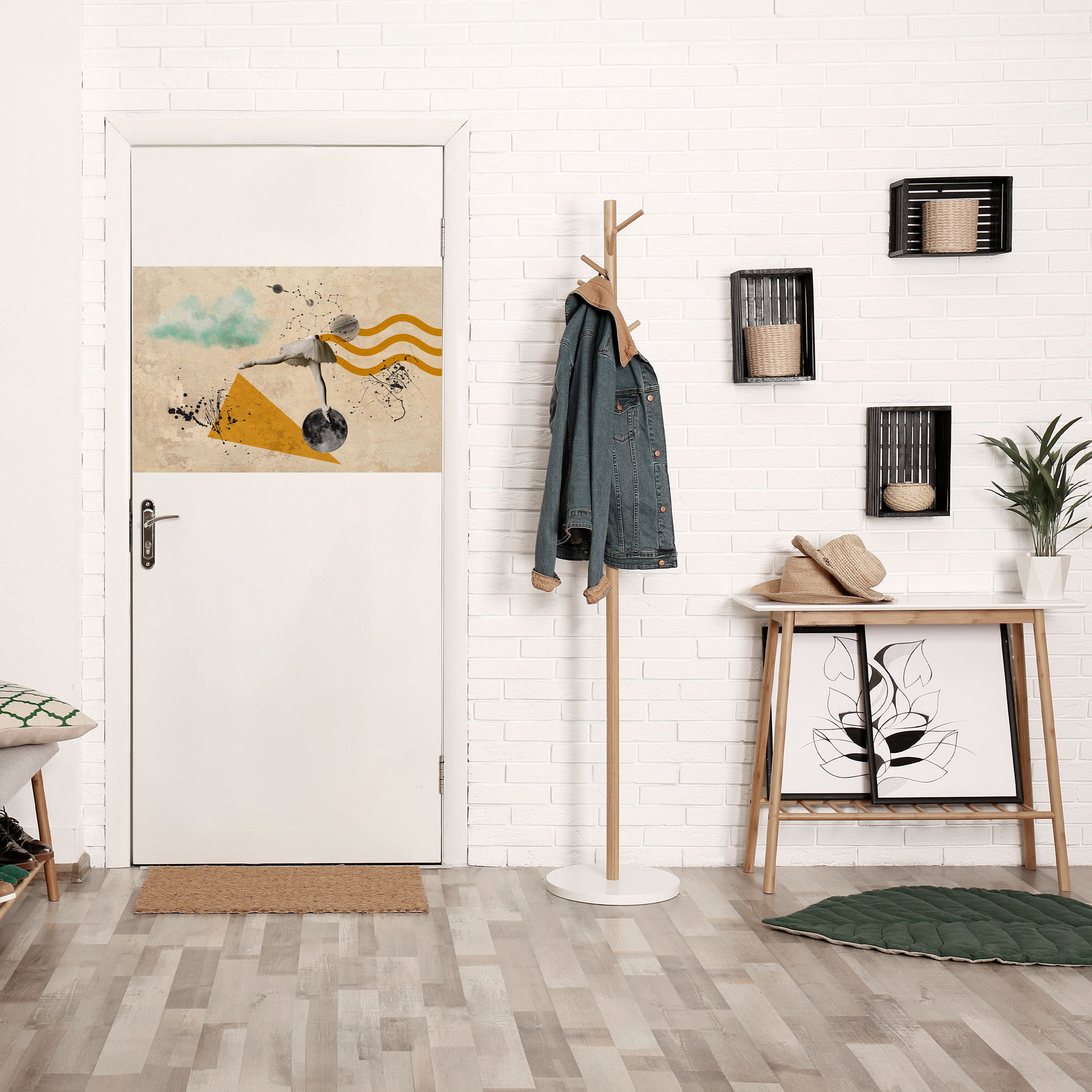 Póster horizontal autoadhesivo "FORMAS DE BAILARINA"