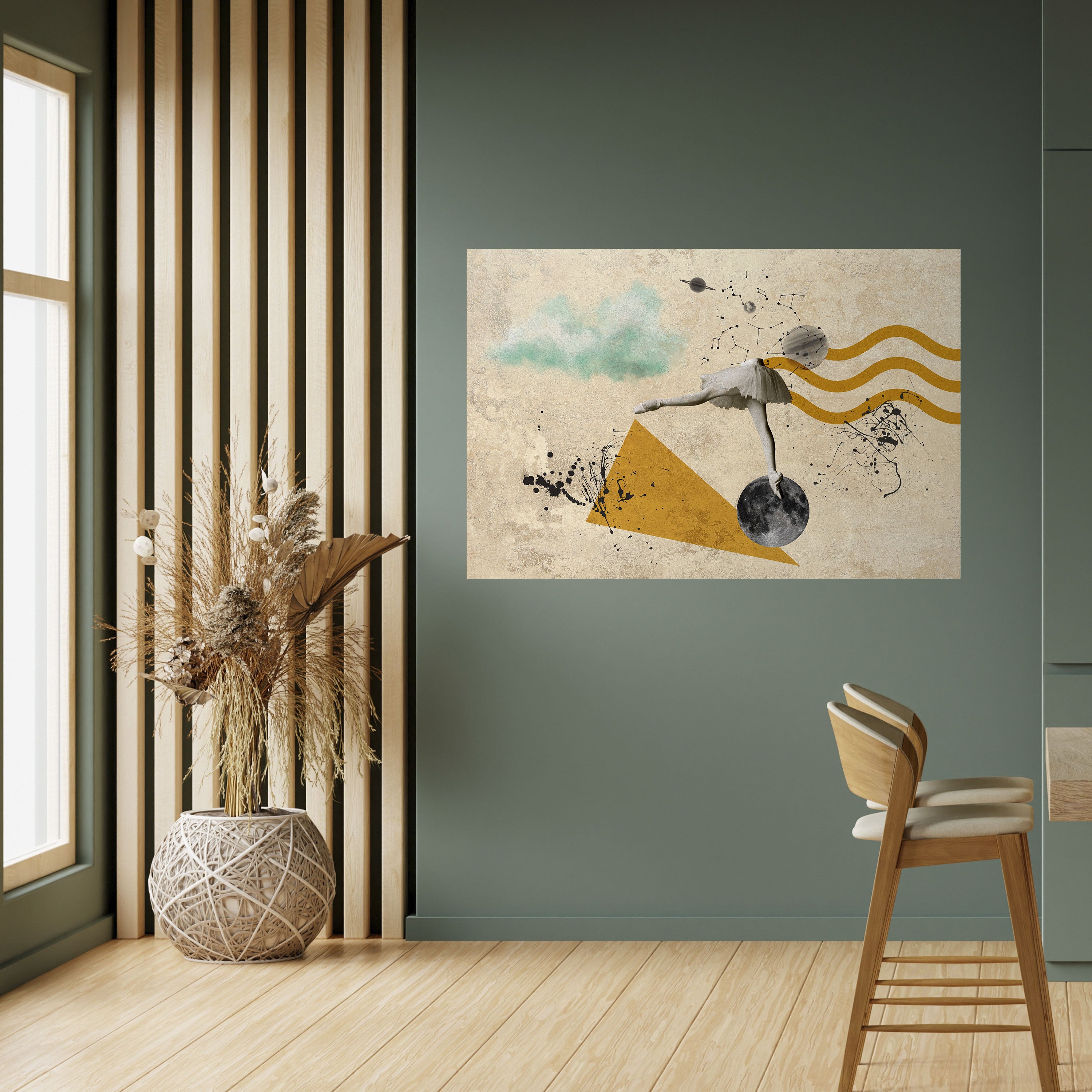 Póster horizontal autoadhesivo "FORMAS DE BAILARINA"