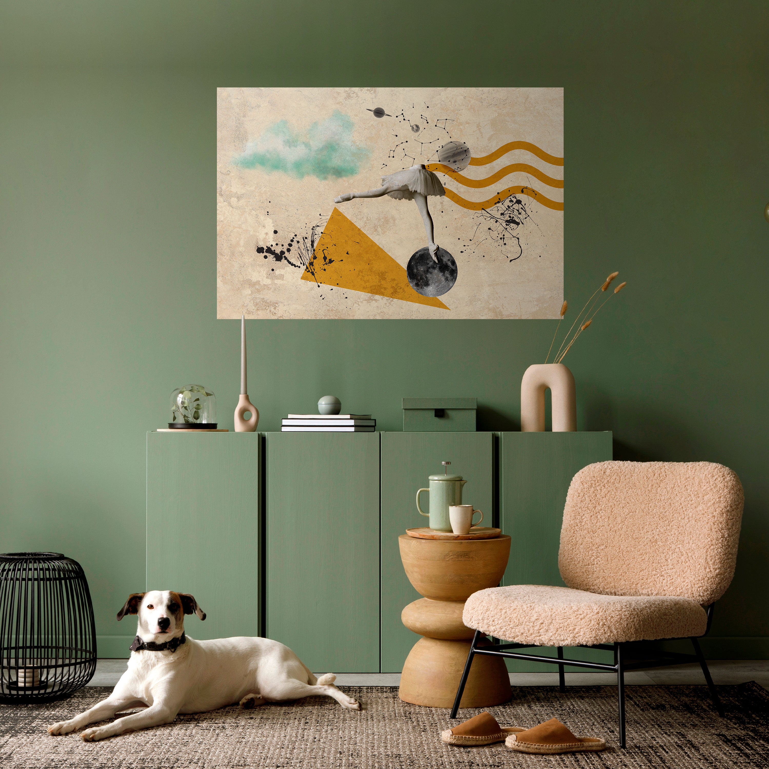 Póster horizontal autoadhesivo "FORMAS DE BAILARINA"