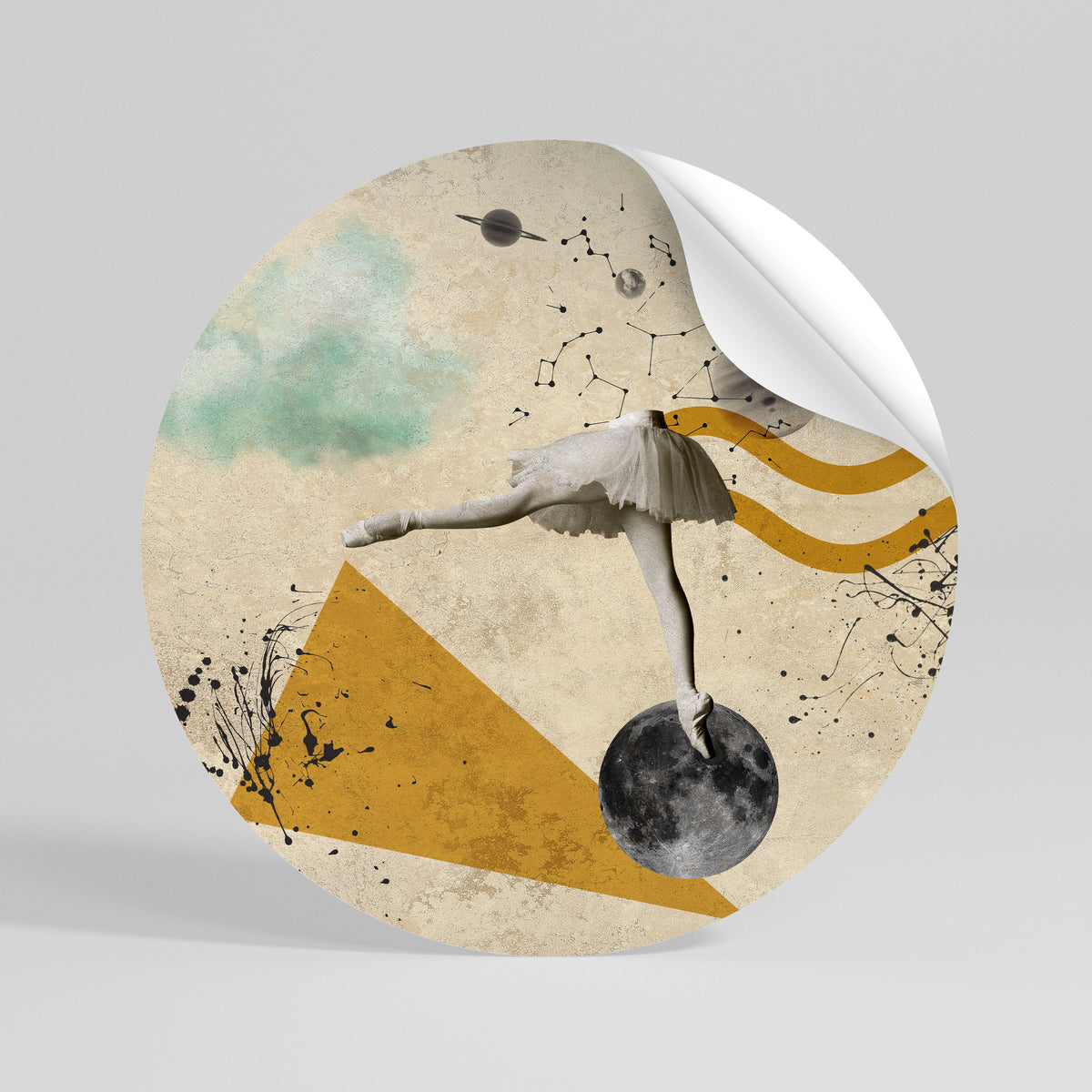 SHAPES OF BALLERINA Vinilo adhesivo redondo