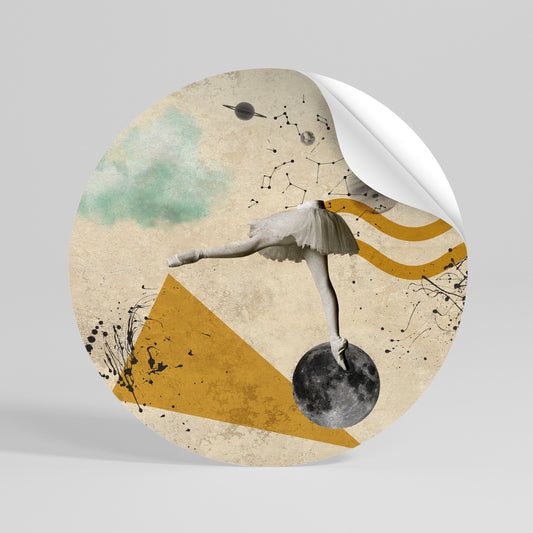 SHAPES OF BALLERINA Vinilo adhesivo redondo