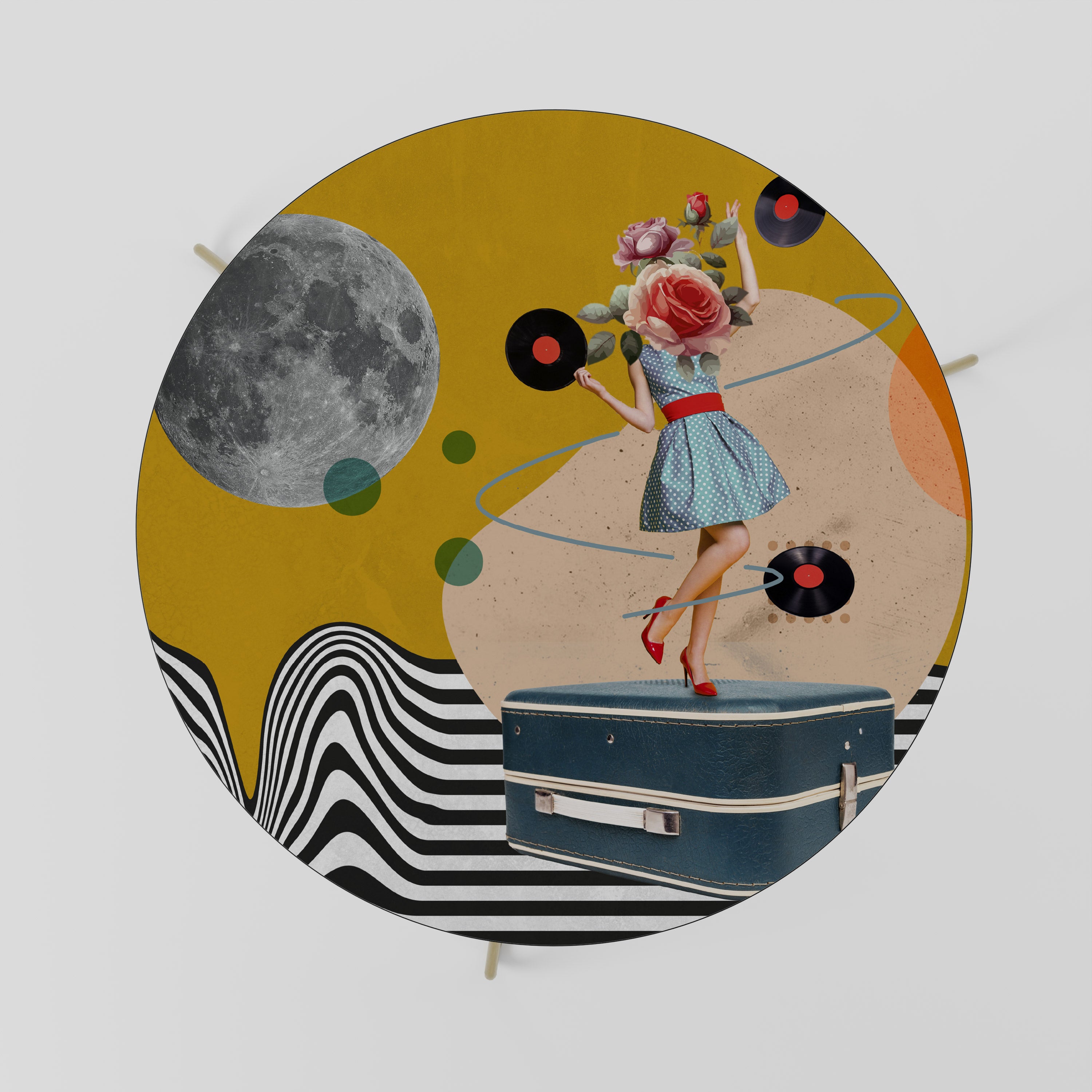 Mesa de centro RETROSPECCIÓN DE VINILO 69