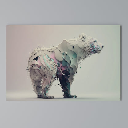 FUTURISTIC BEAR Cuadro en lienzo horizontal