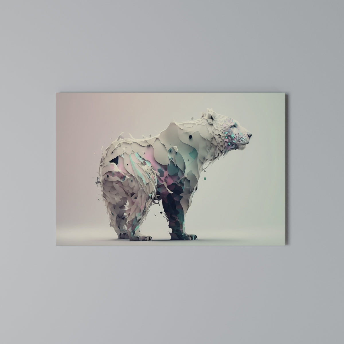 FUTURISTIC BEAR Cuadro en lienzo horizontal