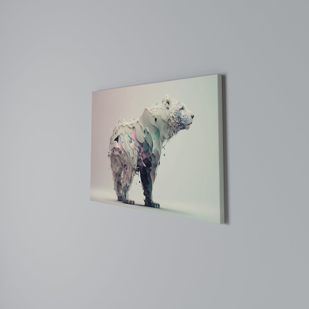 FUTURISTIC BEAR Cuadro en lienzo horizontal