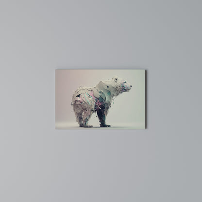 FUTURISTIC BEAR Cuadro en lienzo horizontal