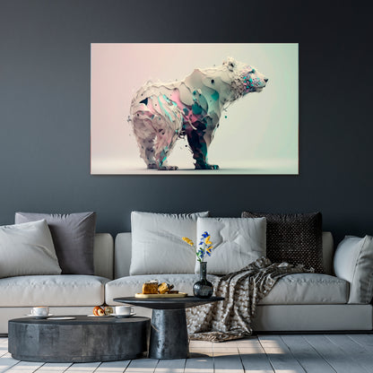 FUTURISTIC BEAR Cuadro en lienzo horizontal