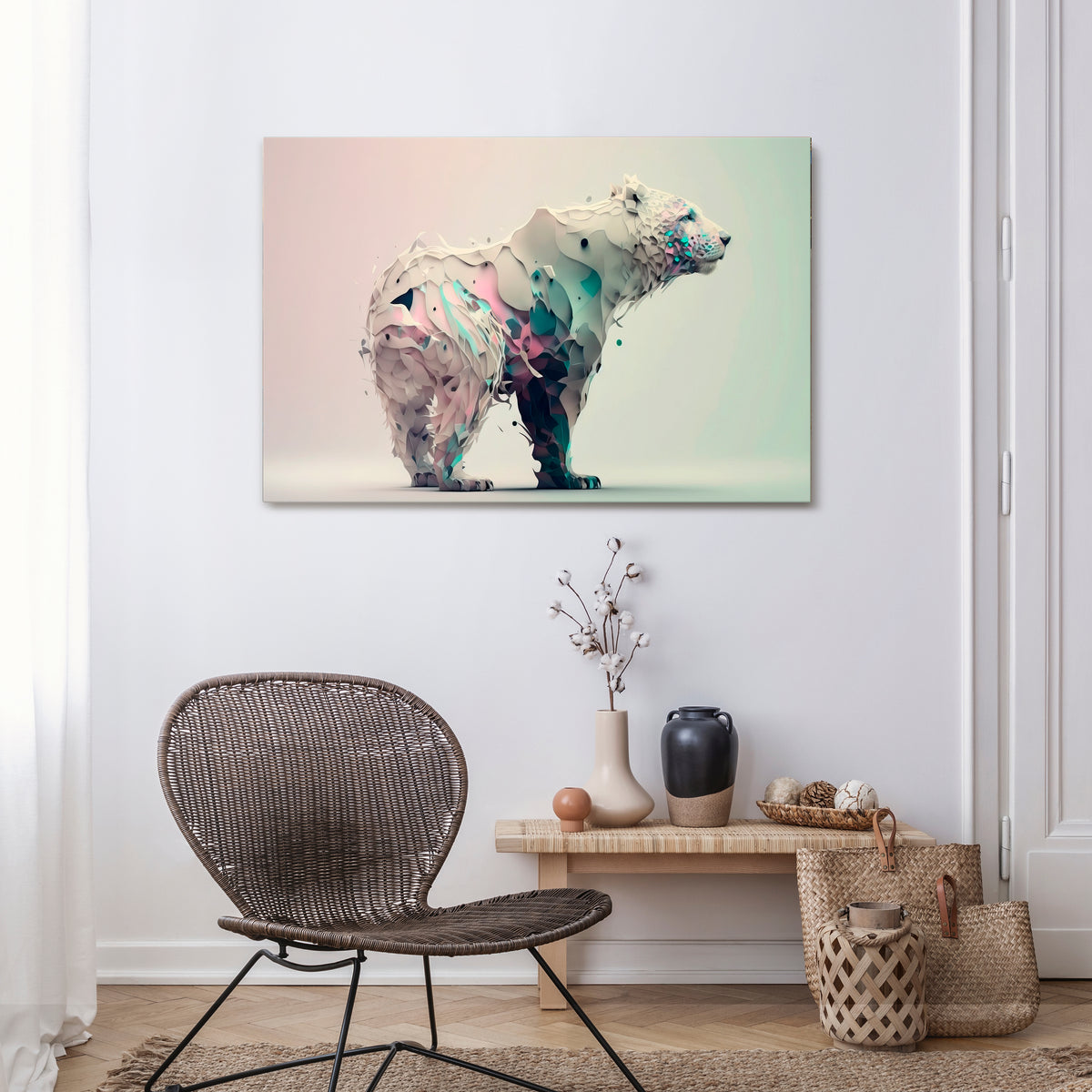 FUTURISTIC BEAR Cuadro en lienzo horizontal
