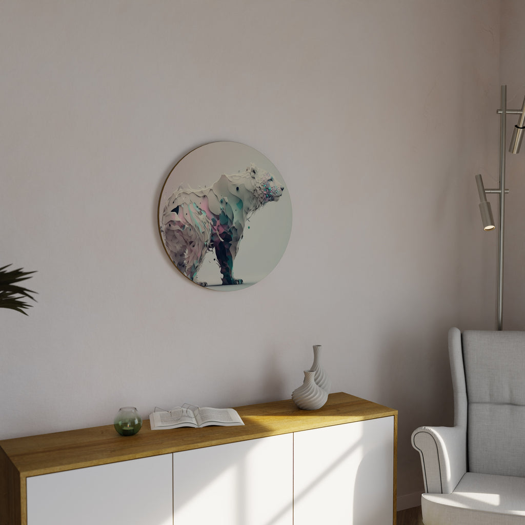 Arte de pared redondo OSO FUTURISTA
