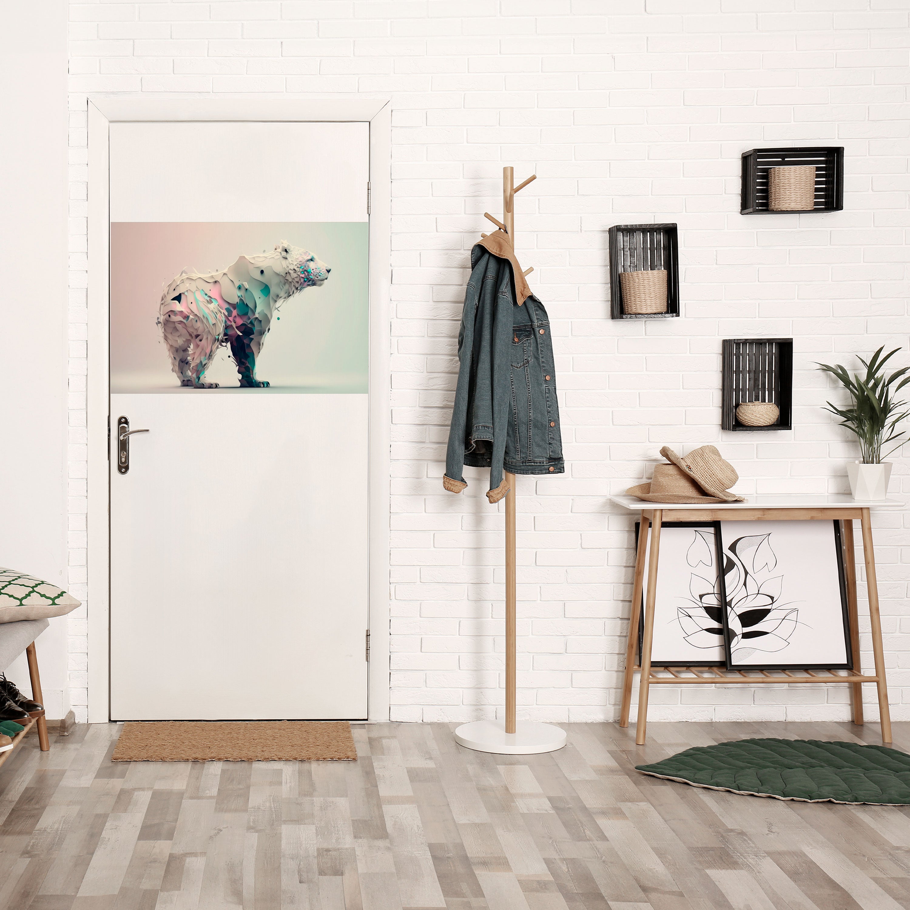 Póster horizontal autoadhesivo OSO FUTURISTA