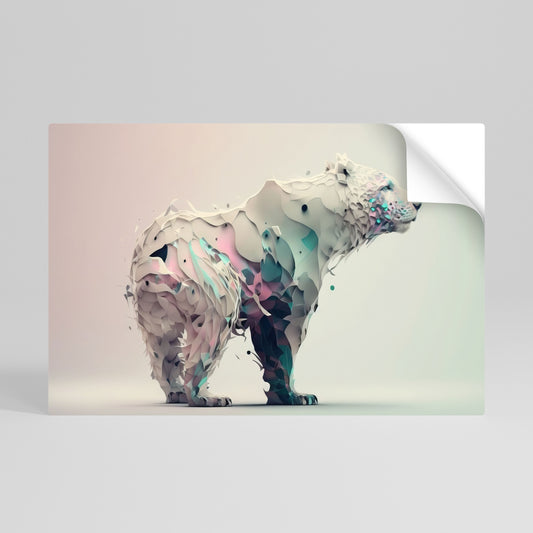 FUTURISTIC BEAR Póster adhesivo horizontal