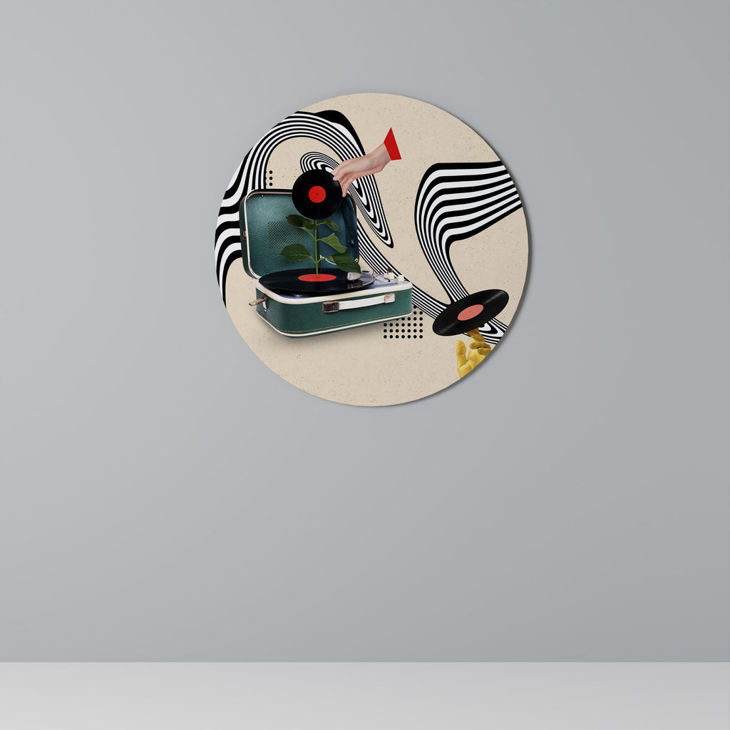 VARIACIÓN DE VINILO Arte de pared redondo