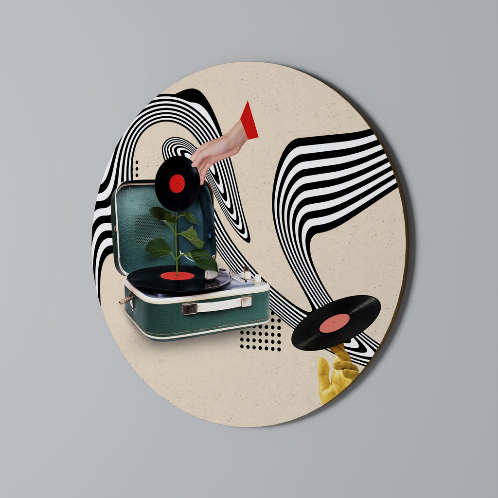 VARIACIÓN DE VINILO Arte de pared redondo