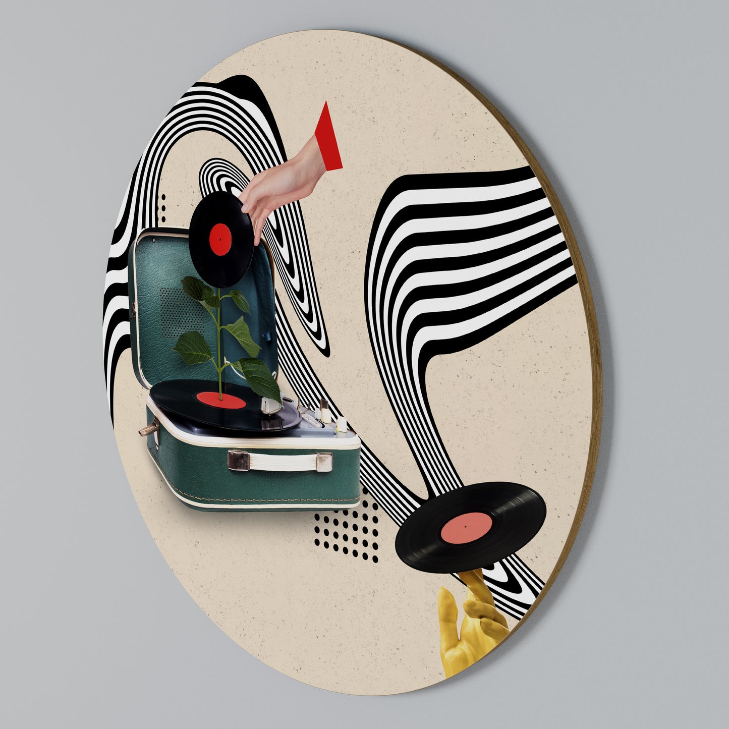 VINYL VARIATION Arte de pared redondo