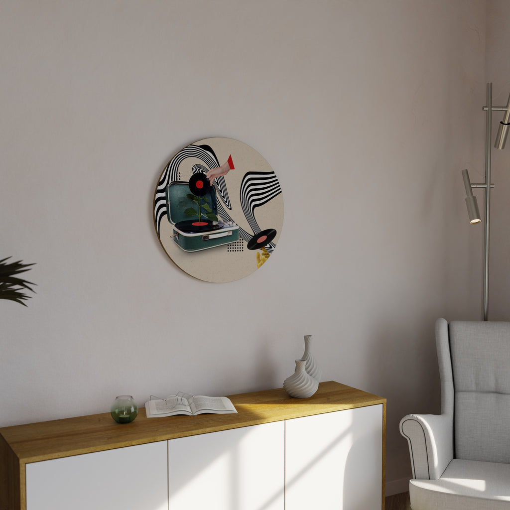 VARIACIÓN DE VINILO Arte de pared redondo