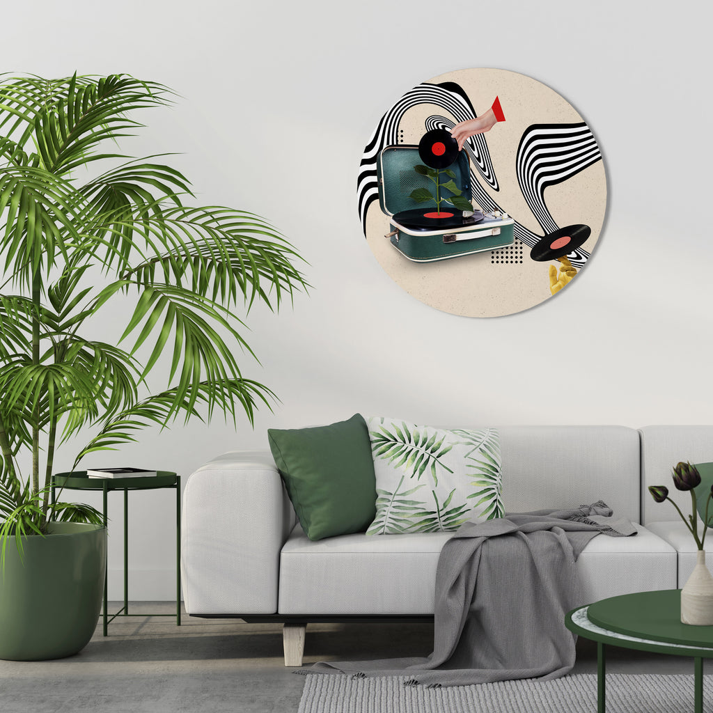 VARIACIÓN DE VINILO Arte de pared redondo