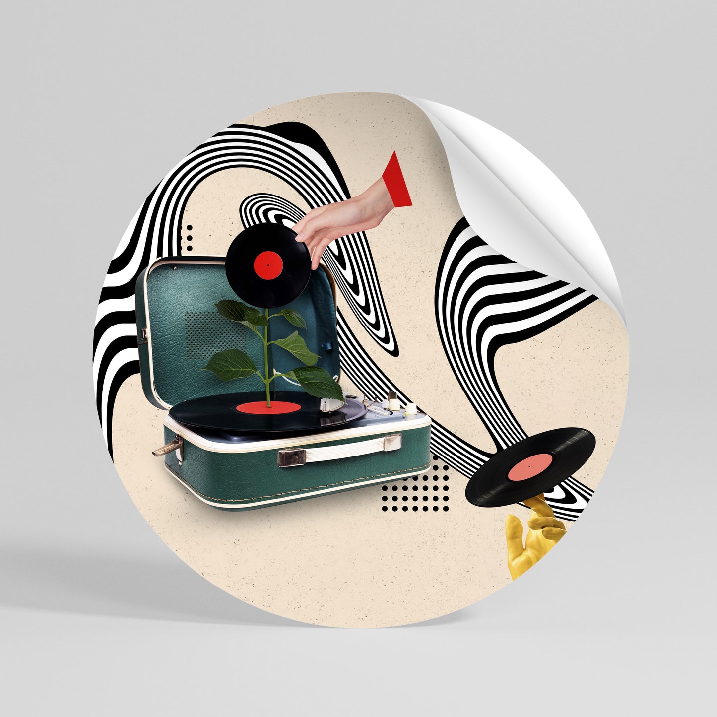 VINYL VARIATION Peel and Stick Round Sticker