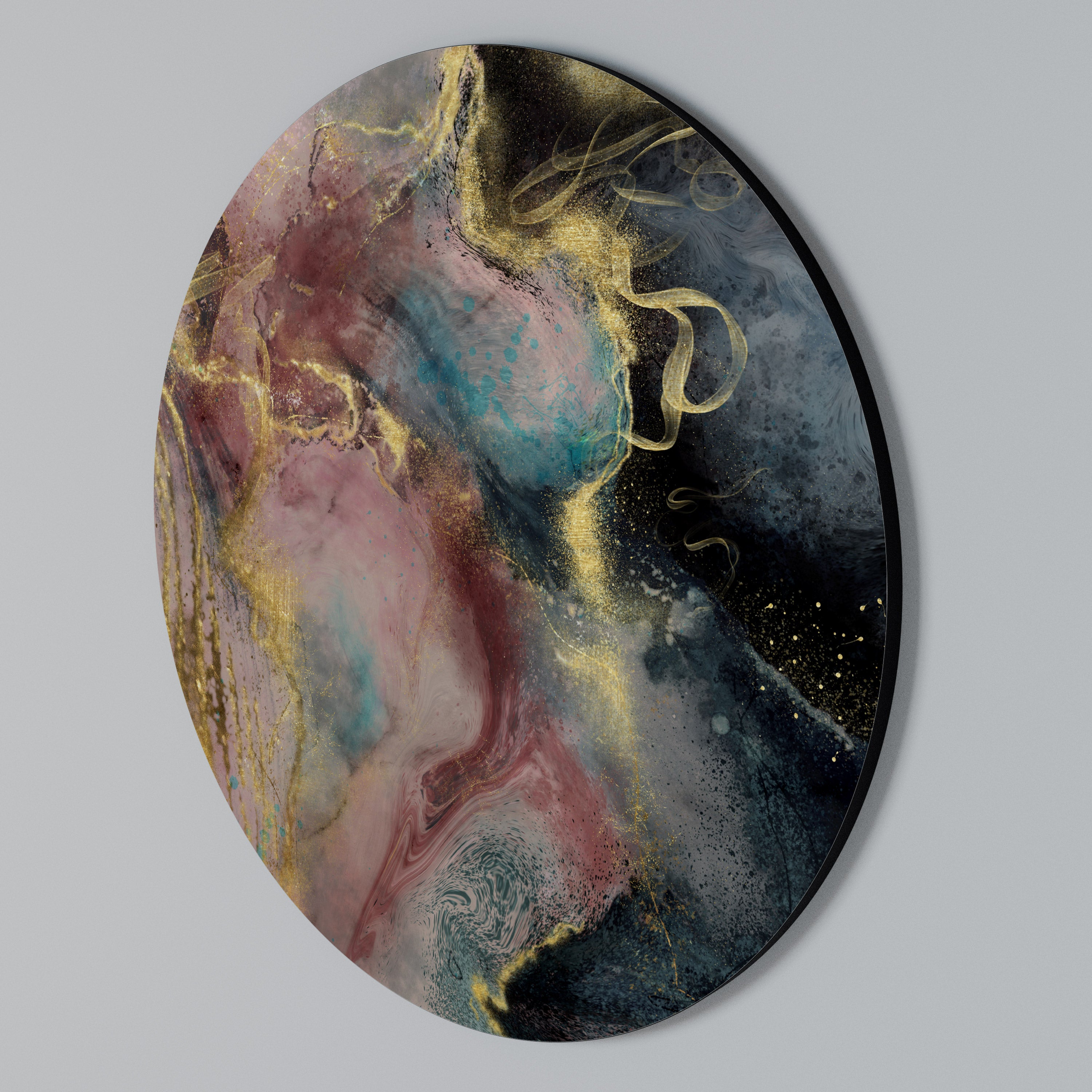 EARTHY MARBLE Round Wall Art