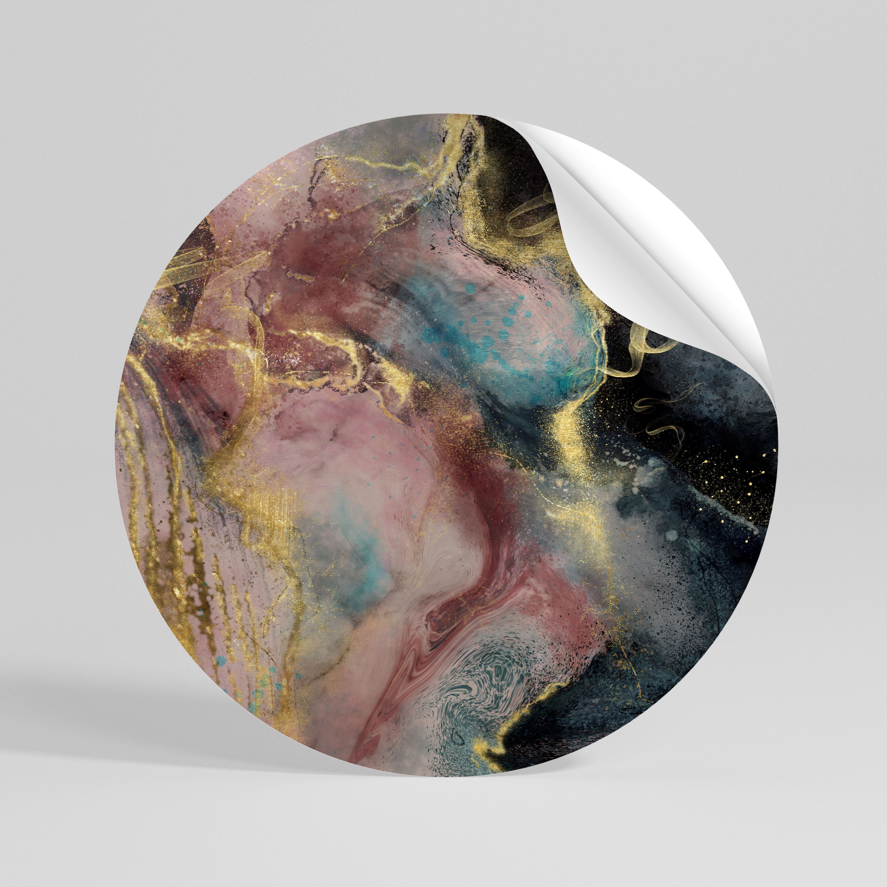 EARTHY MARBLE Vinilo adhesivo redondo