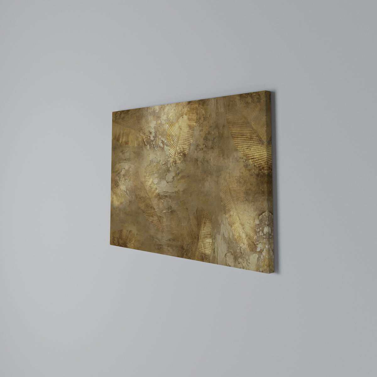 GILDED LEAF CASCADE Cuadro en lienzo horizontal
