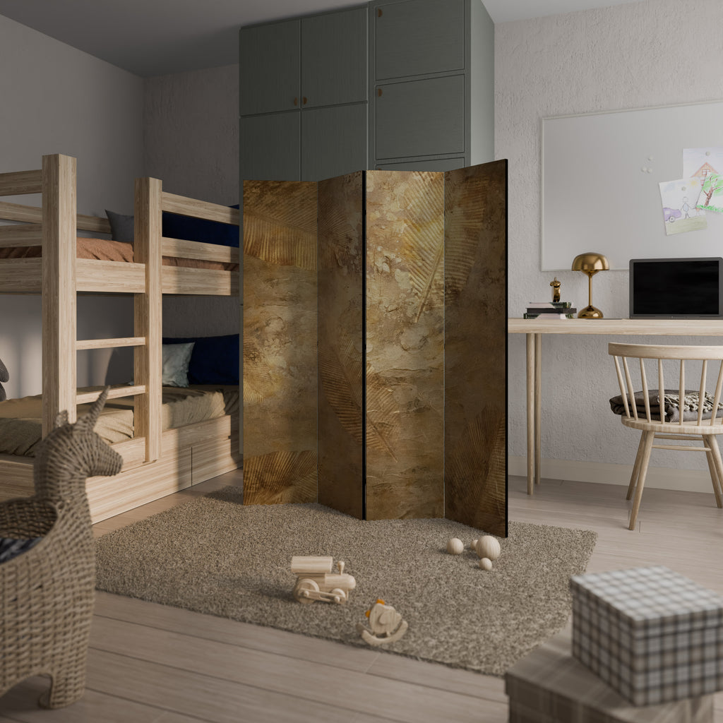 GILDED LEAF CASCADE 4-Panel Room Divider