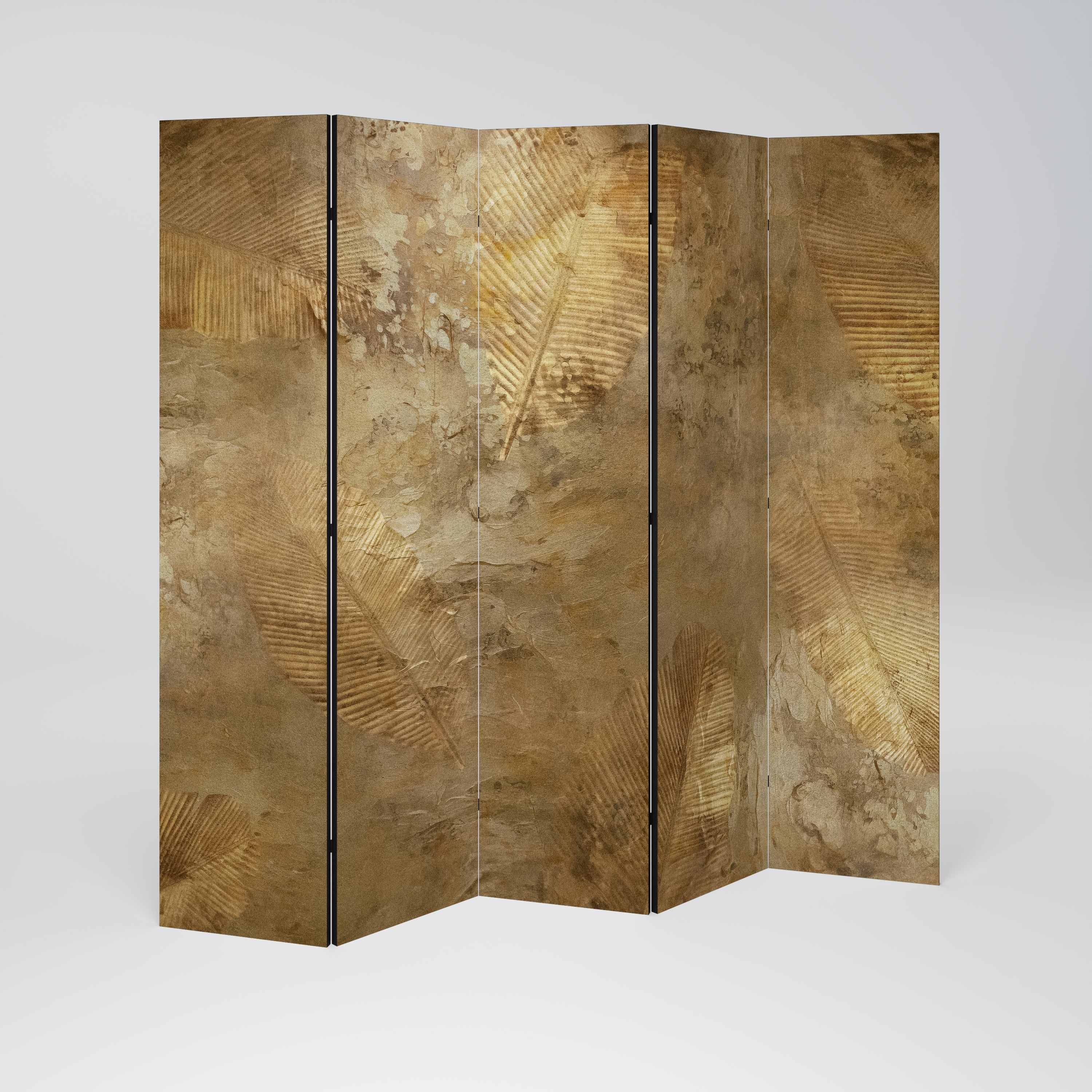 GILDED LEAF CASCADE 5-Panel Room Divider
