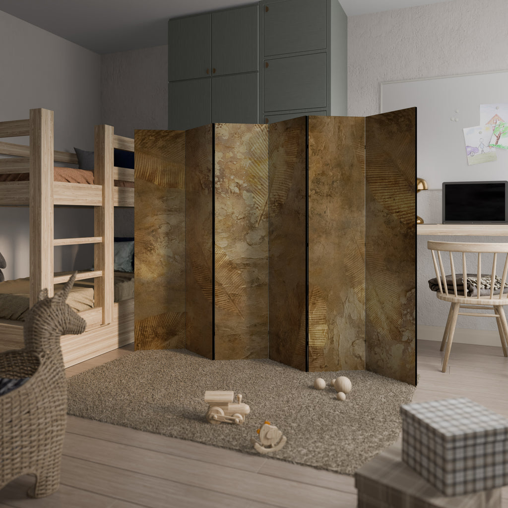 GILDED LEAF CASCADE Decorative 6-Panel Room Divider