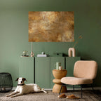 GILDED LEAF CASCADE Peel and Stick Horizontal Poster