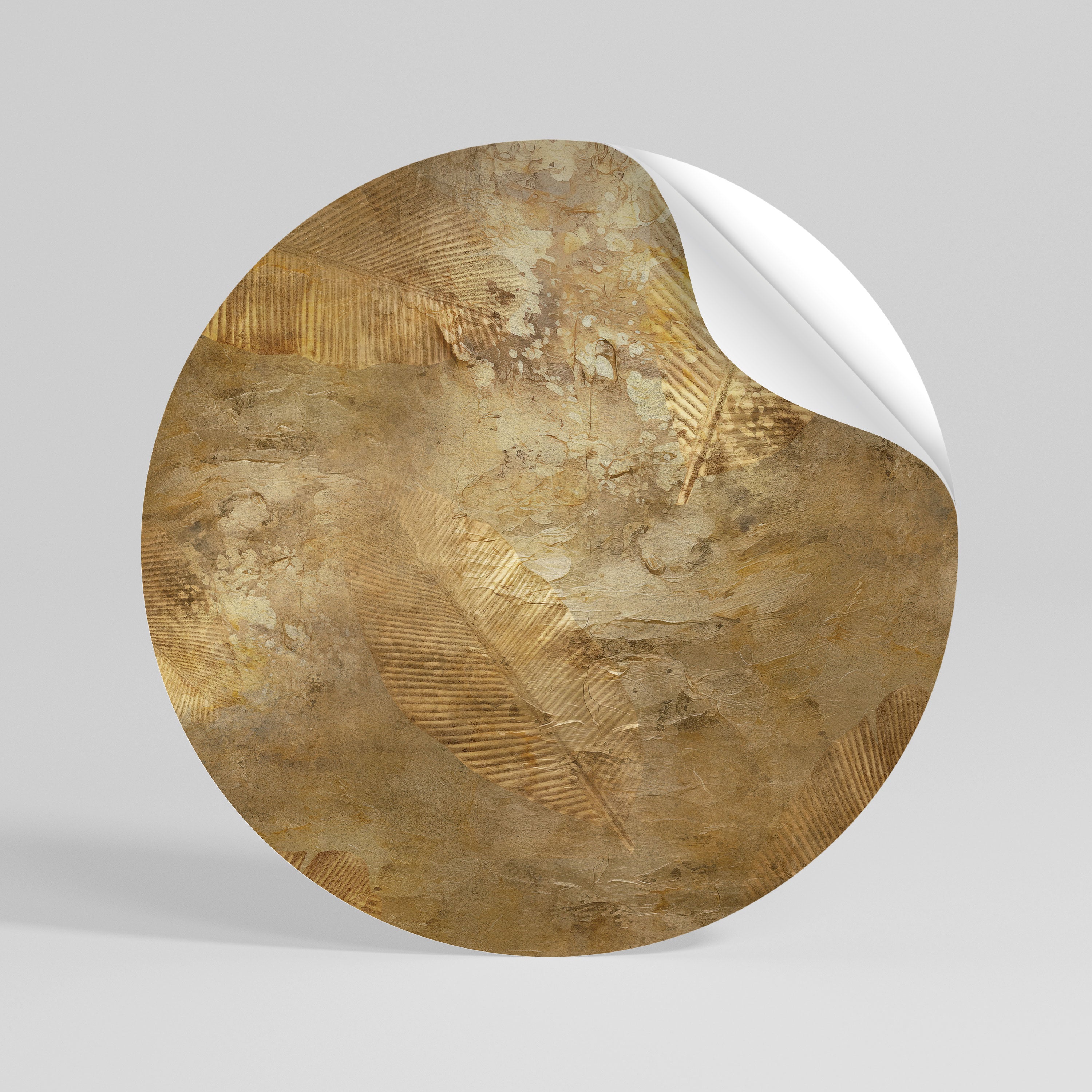 GILDED LEAF CASCADE Vinilo adhesivo redondo