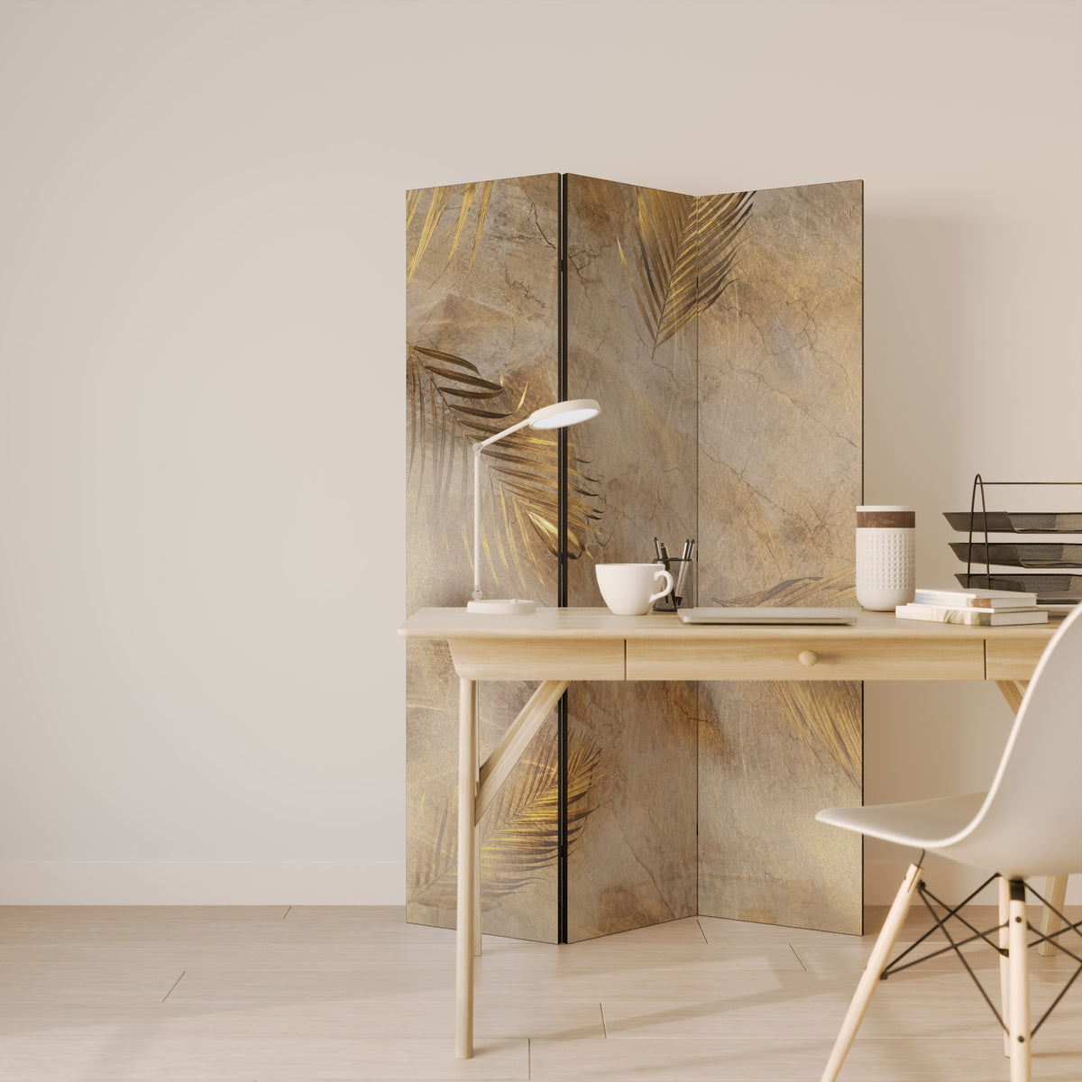 LEAVES OF SPLENDOR Biombo de 3 paneles