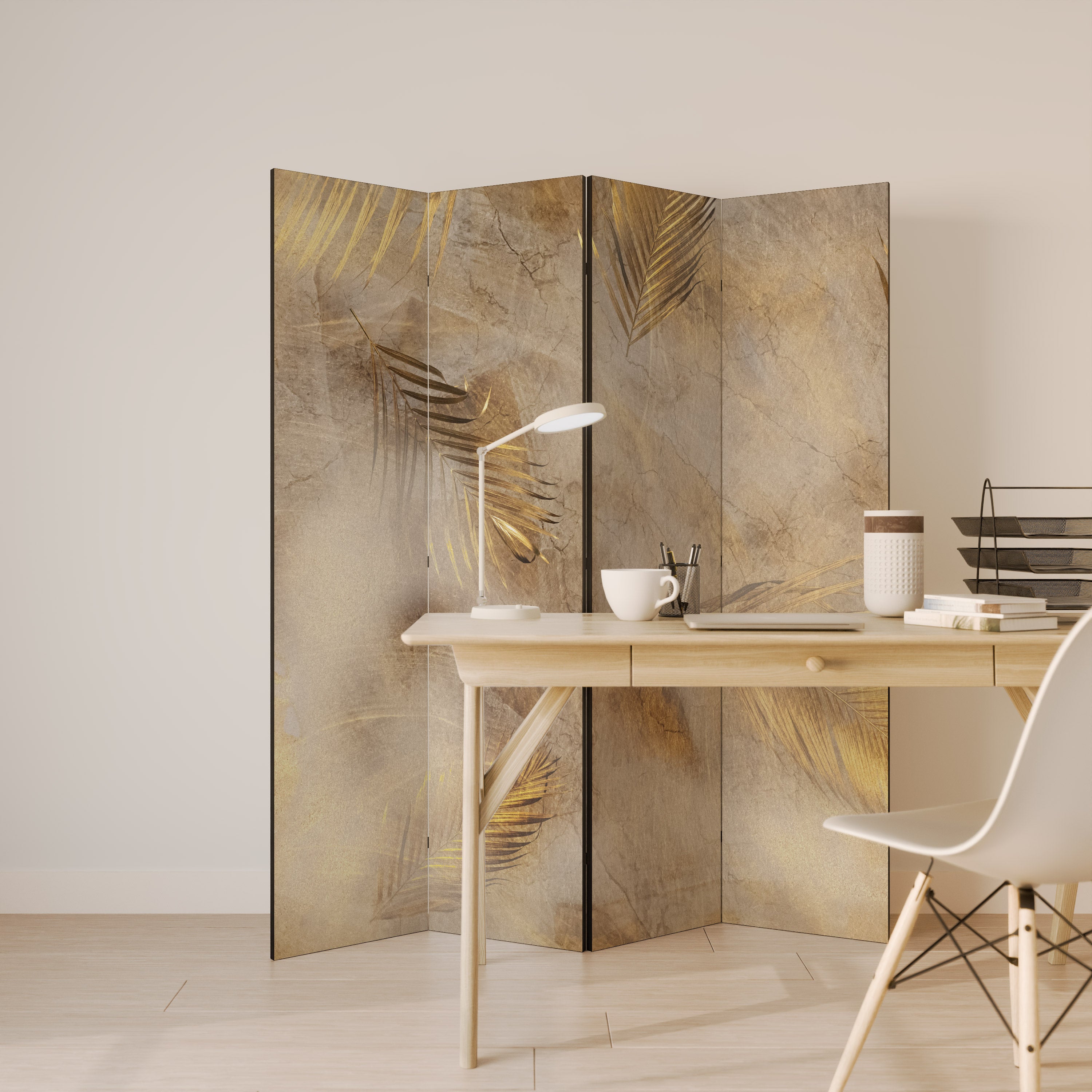 LEAVES OF SPLENDOR Decorative 4-Panel Room Divider