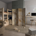 LEAVES OF SPLENDOR Biombo Decorativo de 4 Paneles