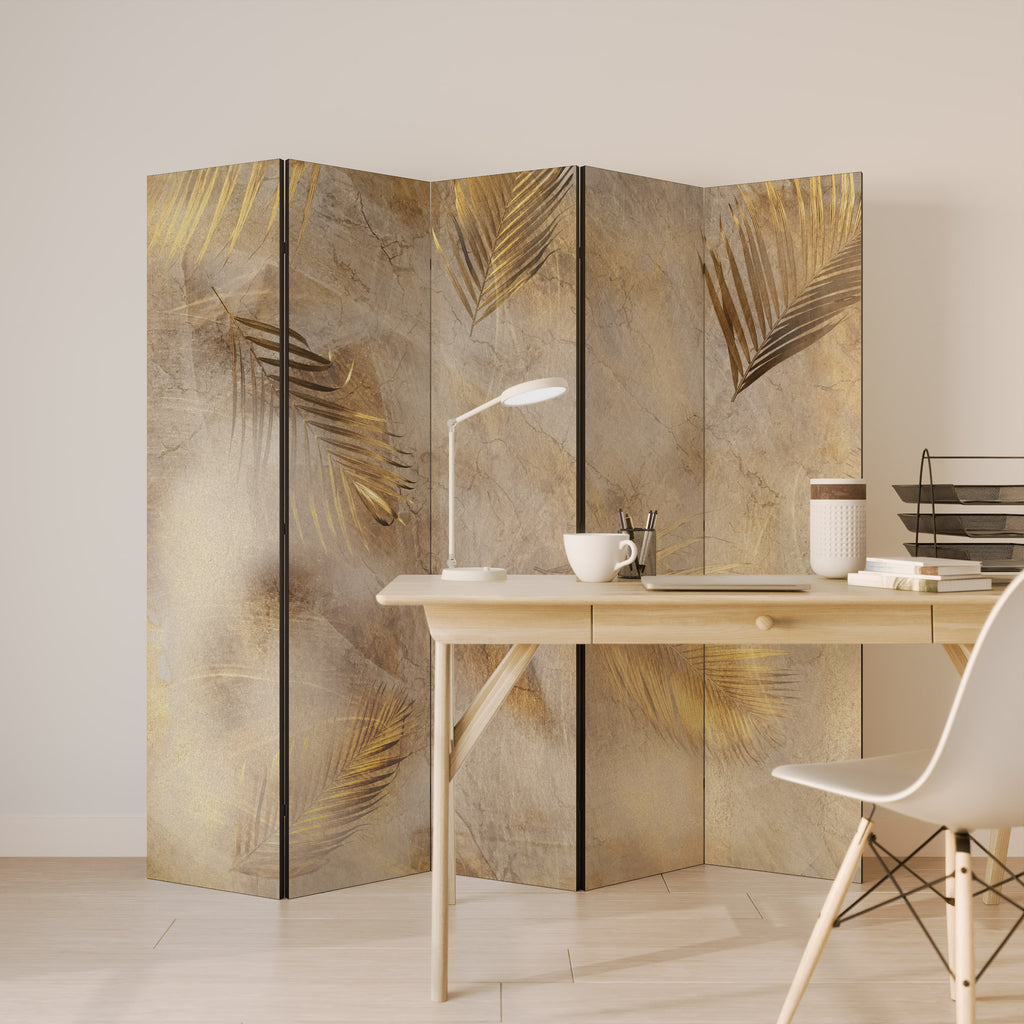 LEAVES OF SPLENDOR Decorative 5-Panel Room Divider