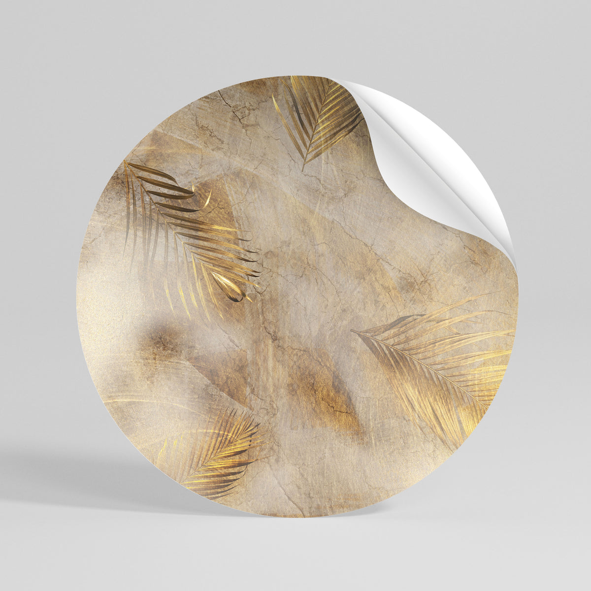 LEAVES OF SPLENDOR Vinilo adhesivo redondo