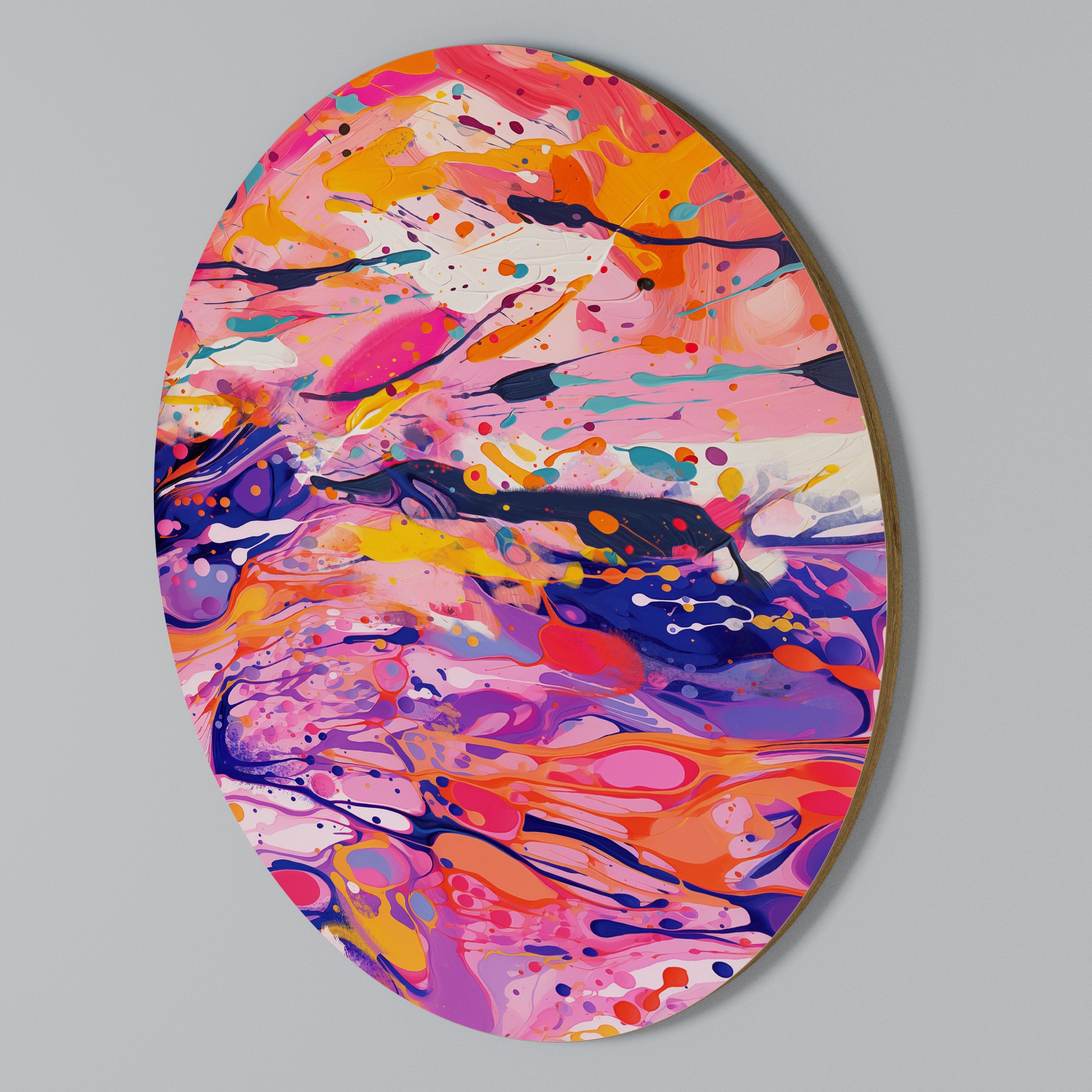 EXPRESSIVE ECHOES Arte de pared redondo