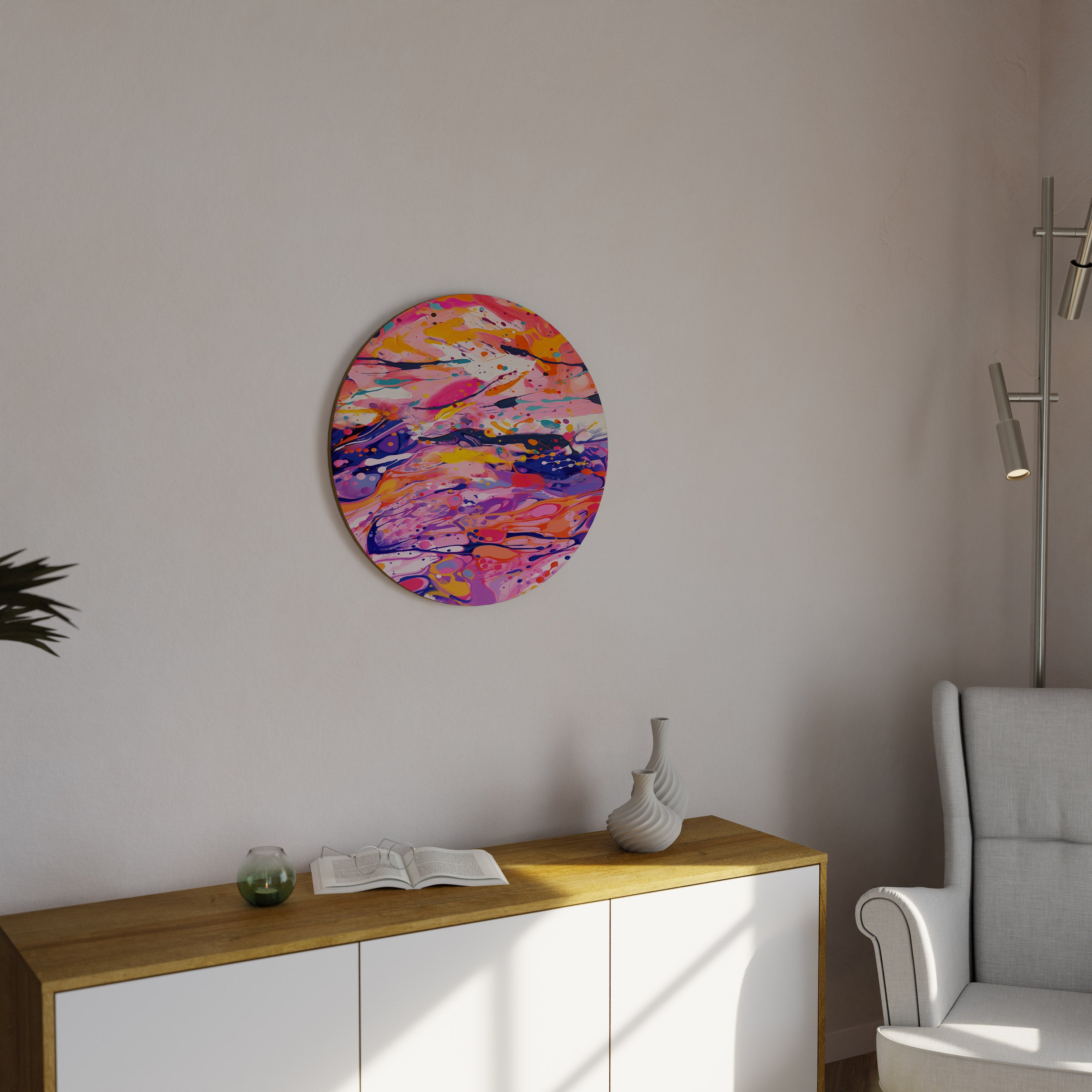 ECOS EXPRESIVOS Arte de pared redondo