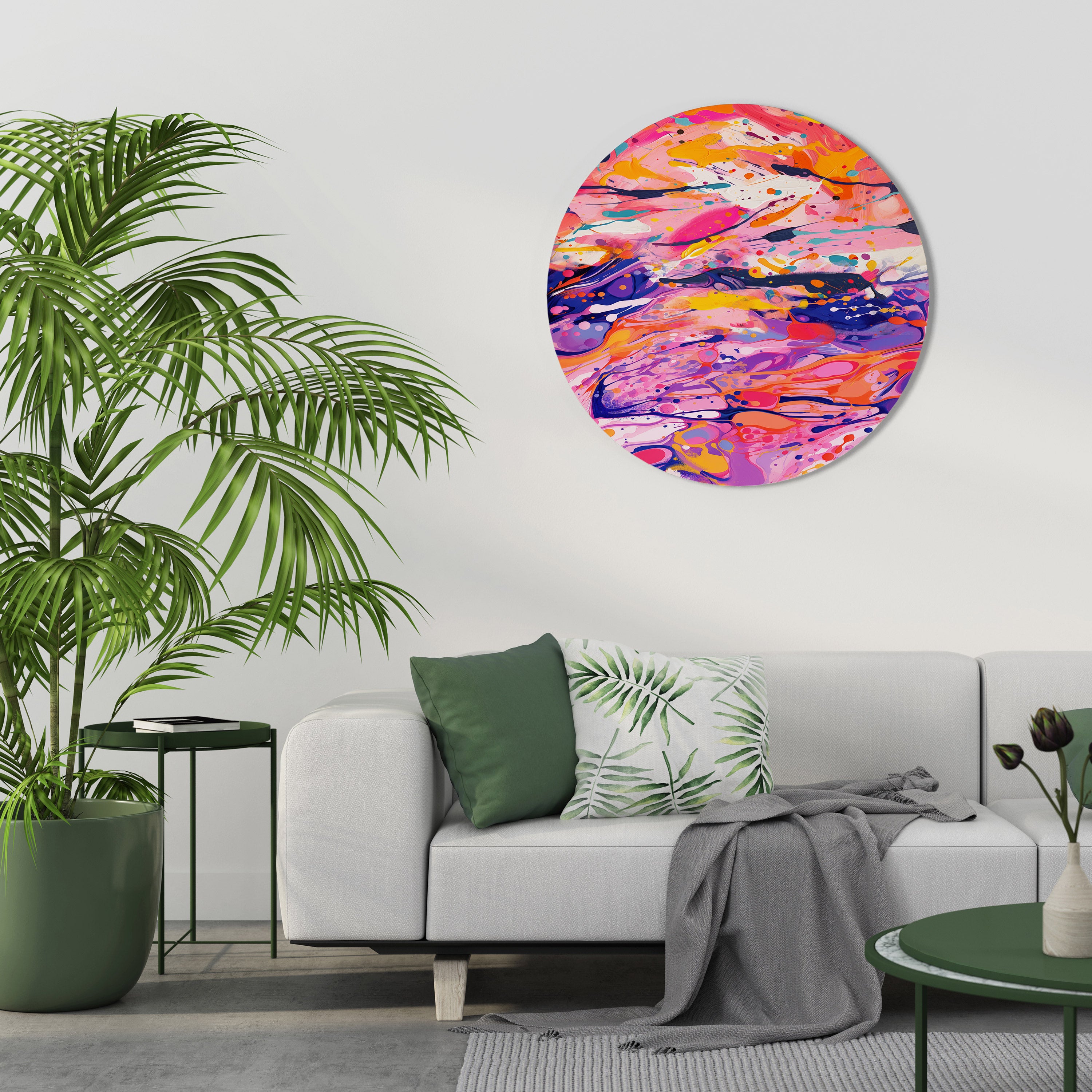 ECOS EXPRESIVOS Arte de pared redondo