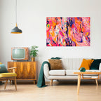 EXPRESSIVE ECHOES Peel and Stick Horizontal Poster