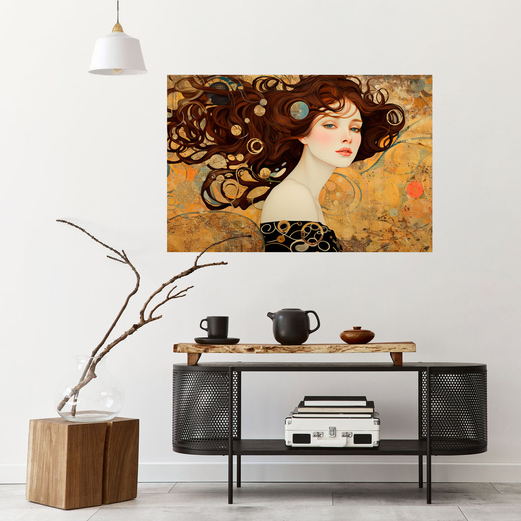 Póster horizontal autoadhesivo PERDIDO EN PENSAMIENTOS