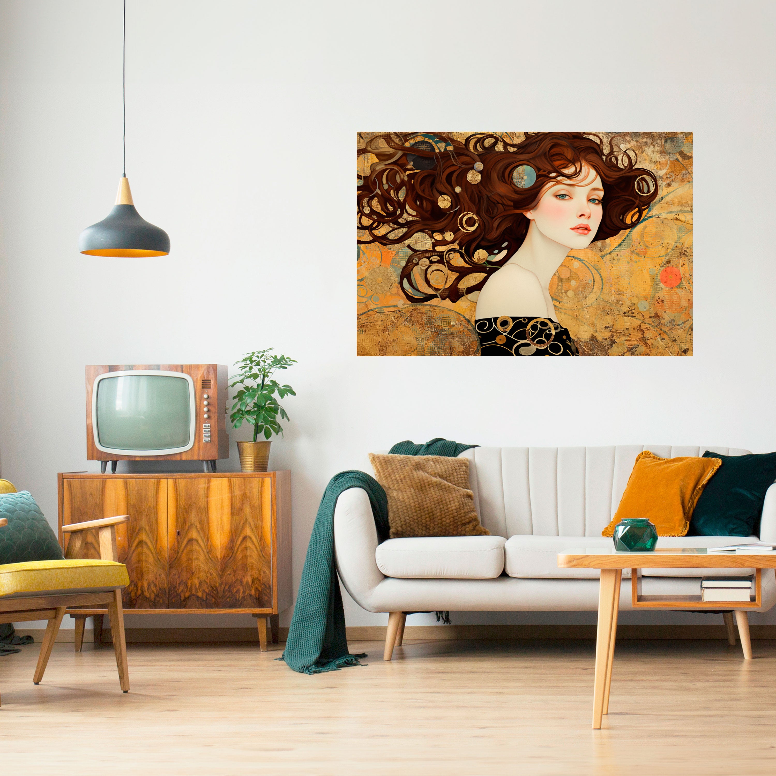 Póster horizontal autoadhesivo PERDIDO EN PENSAMIENTOS