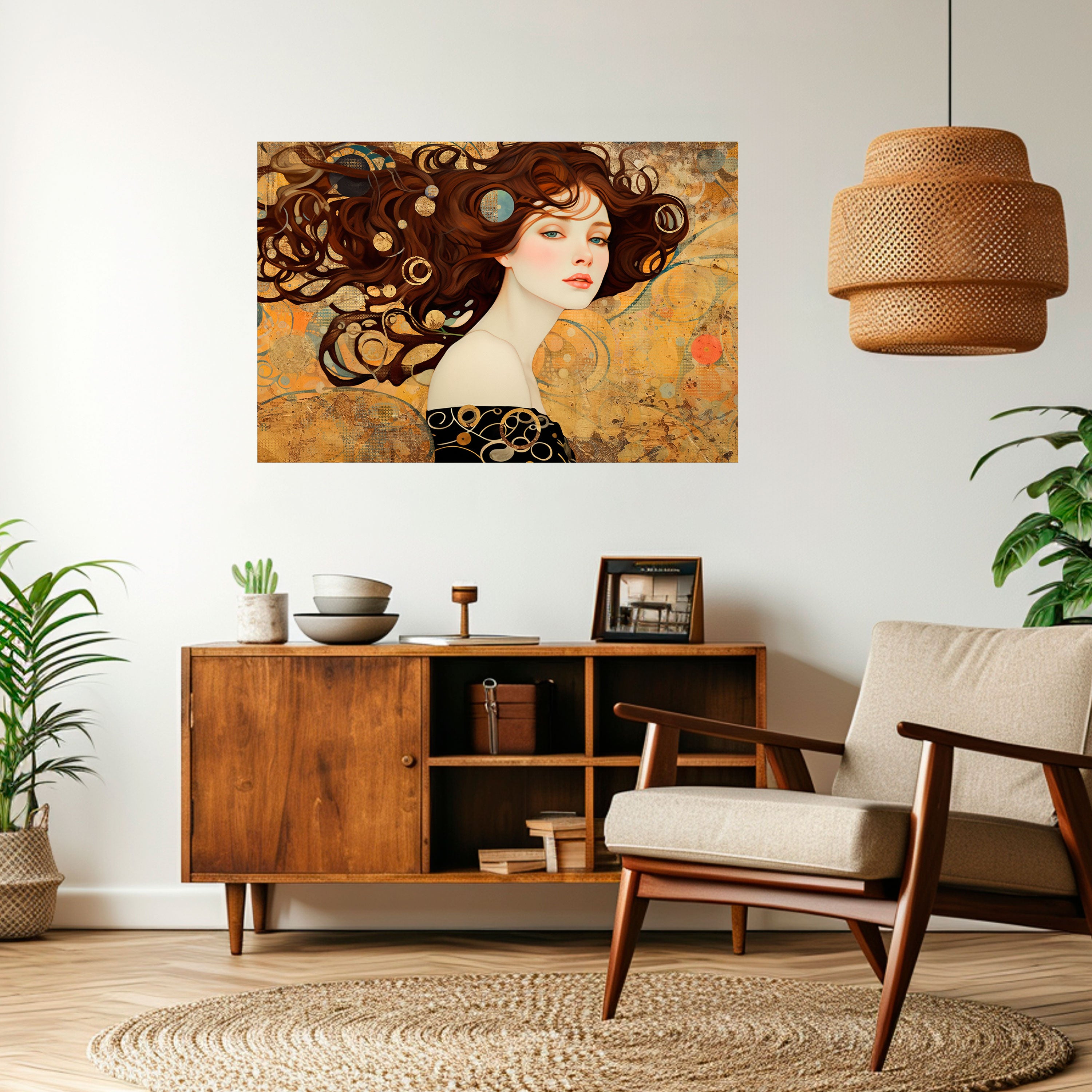 Póster horizontal autoadhesivo PERDIDO EN PENSAMIENTOS