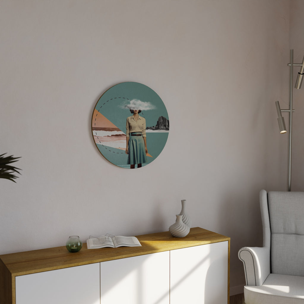 RETRO RESONANCE Round Wall Art