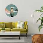 RETRO RESONANCE Round Wall Art