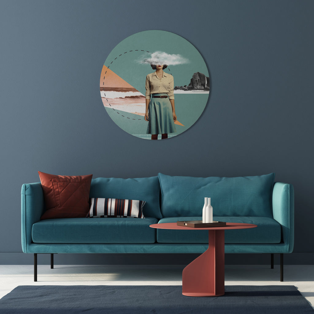 RETRO RESONANCE Round Wall Art