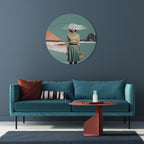 RETRO RESONANCE Round Wall Art