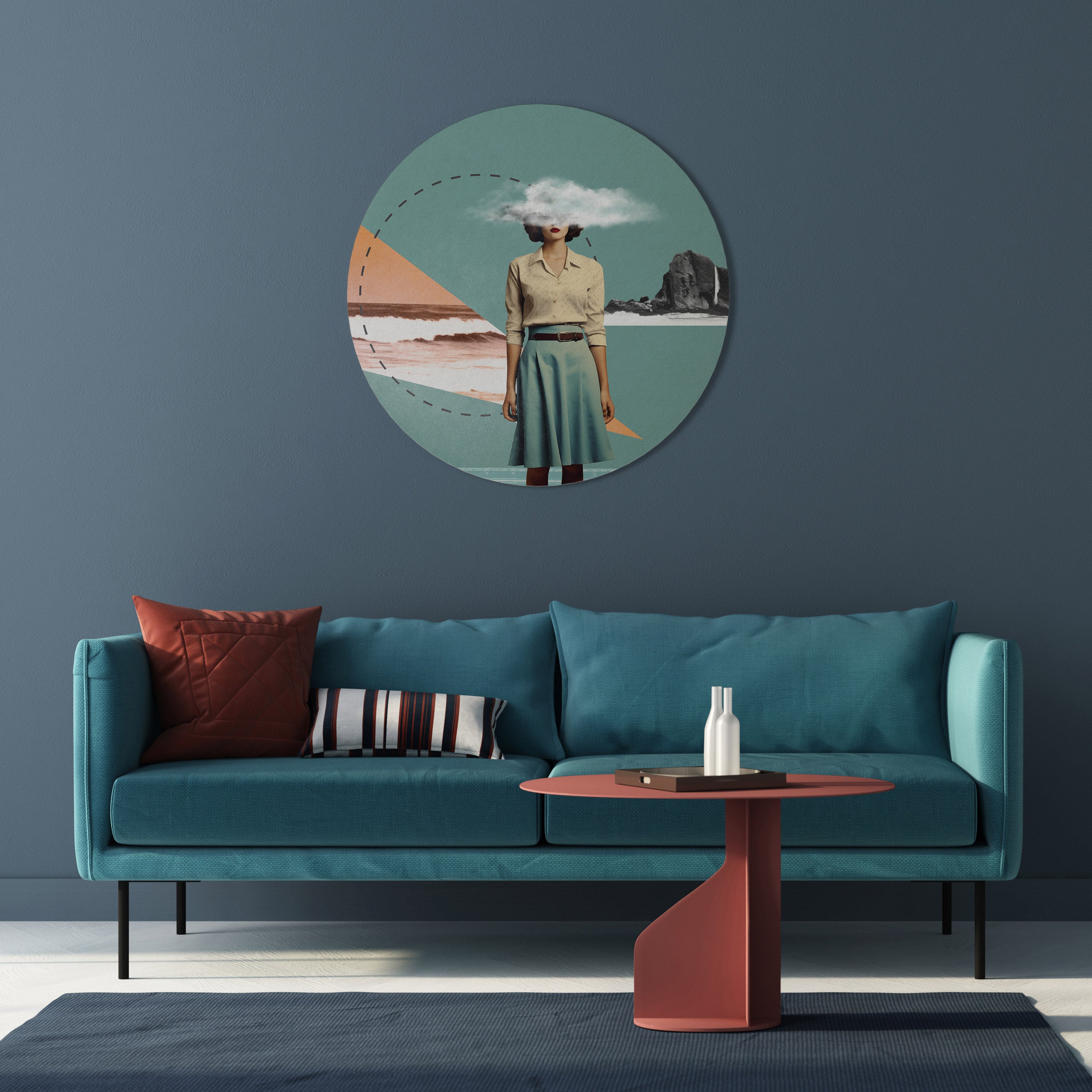 RETRO RESONANCE Round Wall Art