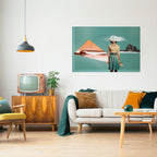 RETRO RESONANCE Peel and Stick Horizontal Poster